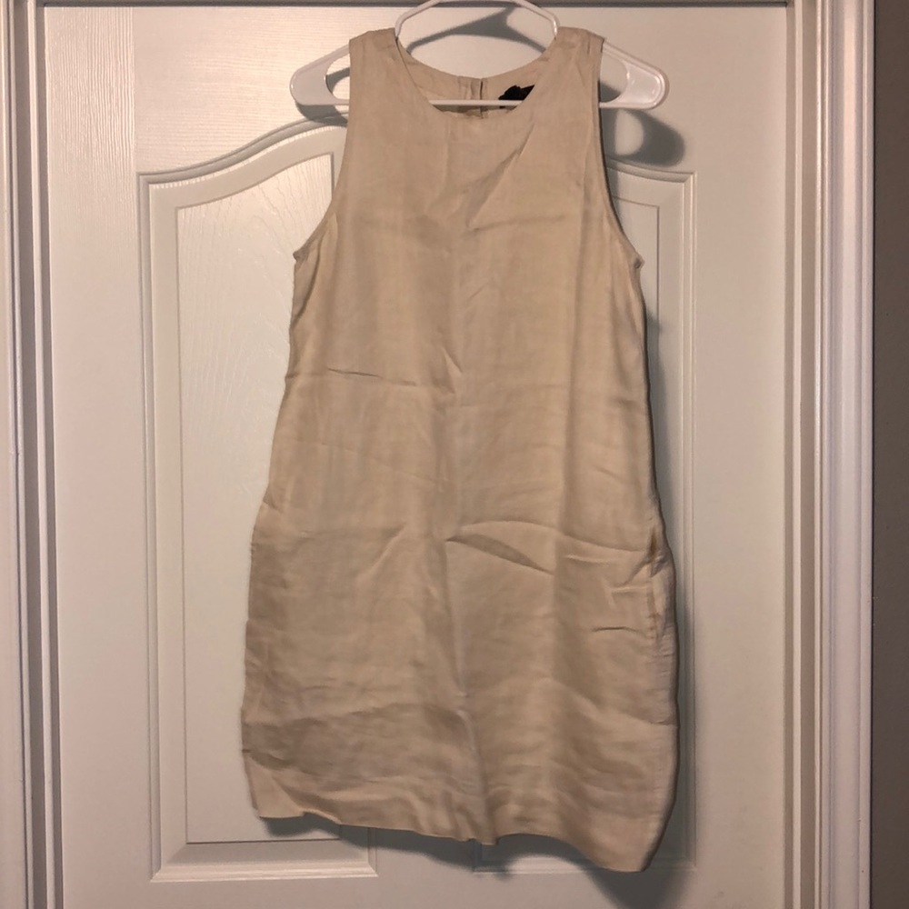 J. Crew Cream Sleeveless Shift Dress